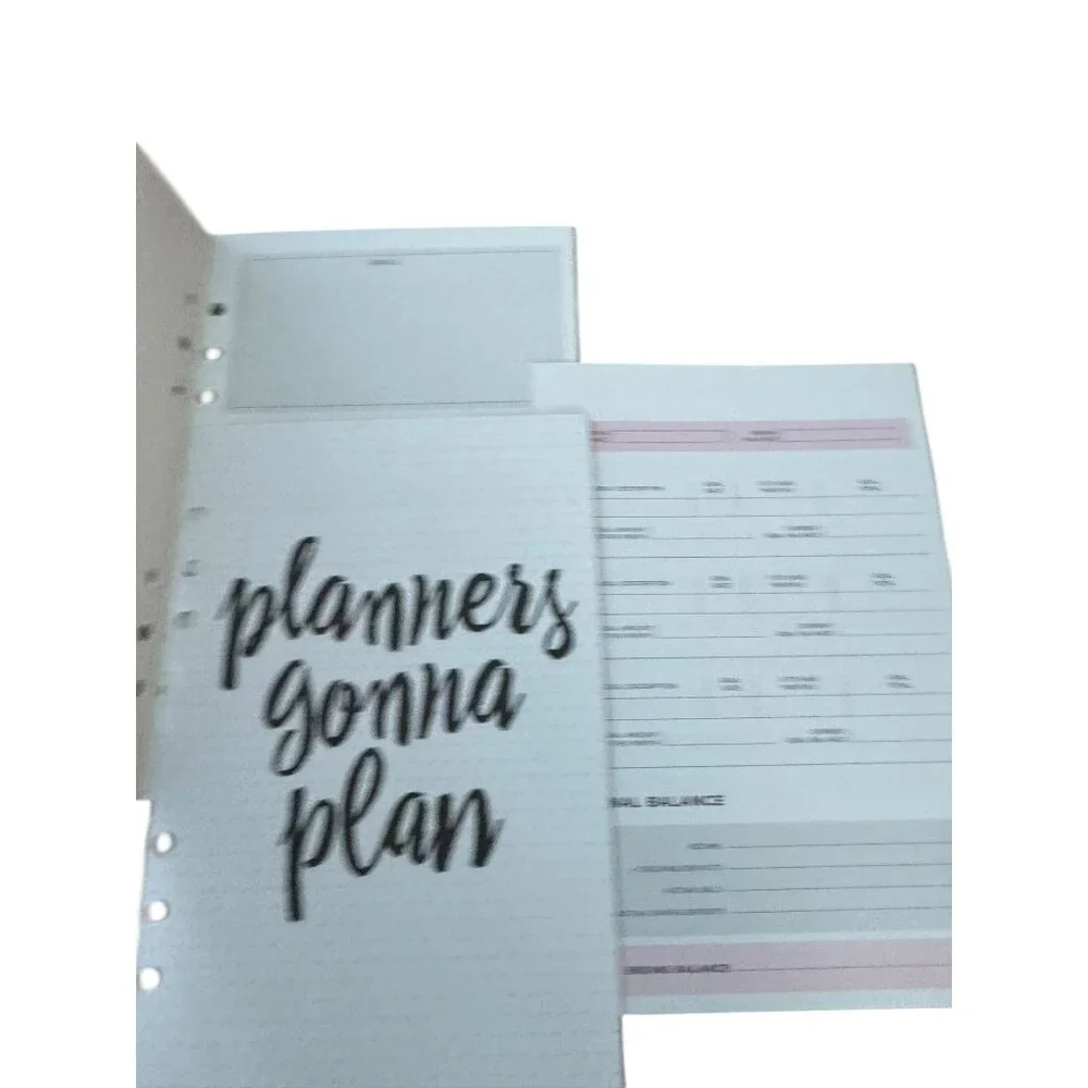 Recollections Budget Planner Inserts With Pink Cover & Gold Accents 40 Sheets 6-